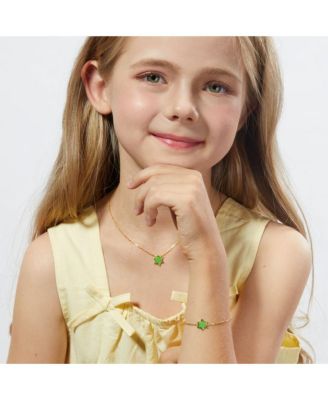 Petit Star of David Necklace in Green