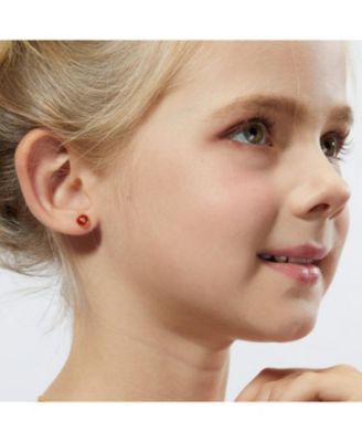 Petit Bubble Earrings in Red