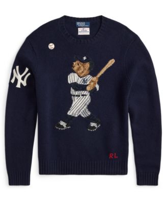 Men's Yankees Bear Long Sleeve Sweater