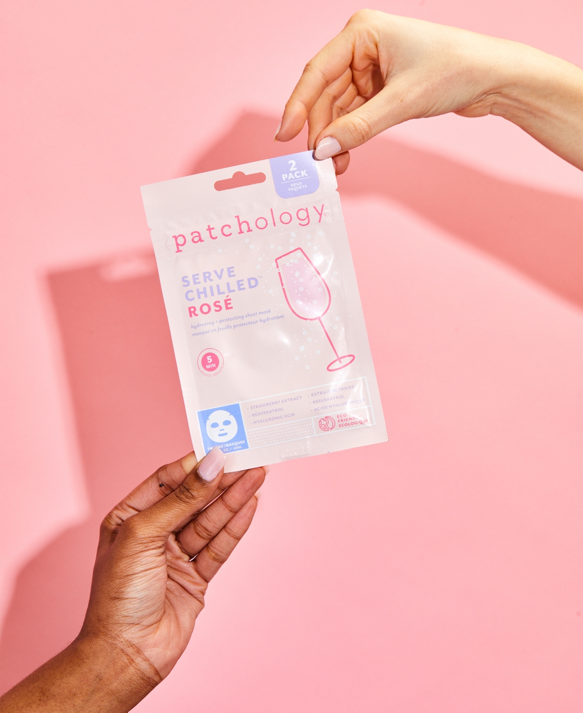 Patchology 2-pc. Serve Chilled Rose Hydrating And Protecting Sheet Mask In Transparent