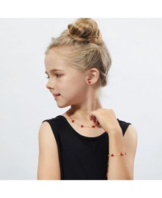 Petit Daisy Red Earrings