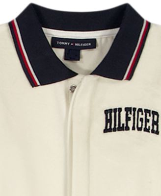 Baby Boys' Velour Polo Collar Coverall