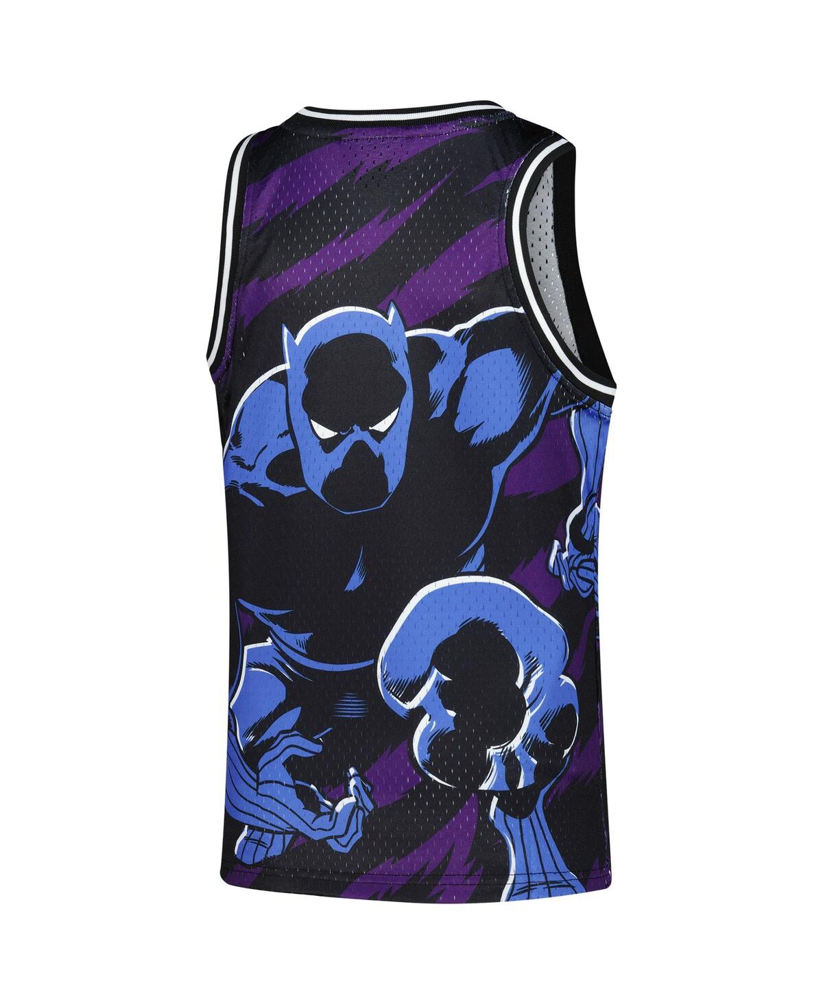 Lids Big Boys and Girls Black Panther Print Mesh Fashion Jersey