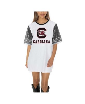 Gameday Couture - Women's White South Carolina Gamecocks Full Sequin Jersey Dress