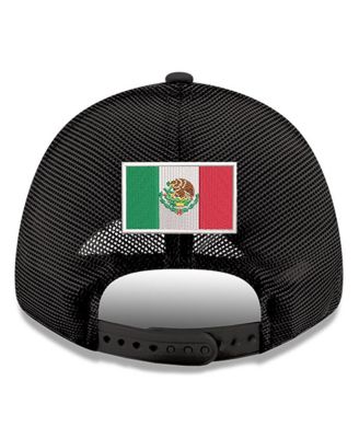 Men's Black/Green NASCAR Mexico City Race 9FORTY A-Frame Trucker Adjustable Hat