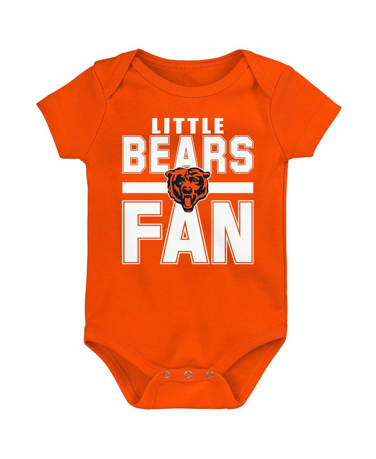 Outerstuff Newborn 3-piece Chicago Bears Little Tike Bodysuit Set In Multi