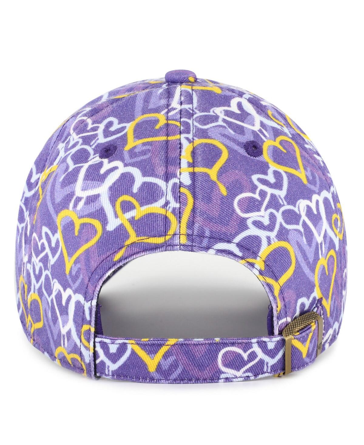 47 Brand Girls Toddler Purple Minnesota Vikings Mural Clean Up Adjustable Hat In Multi