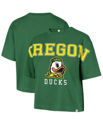 '47 Brand - Women's Kelly Green Oregon Ducks Outreach City Relaxed Cropped T-Shirt