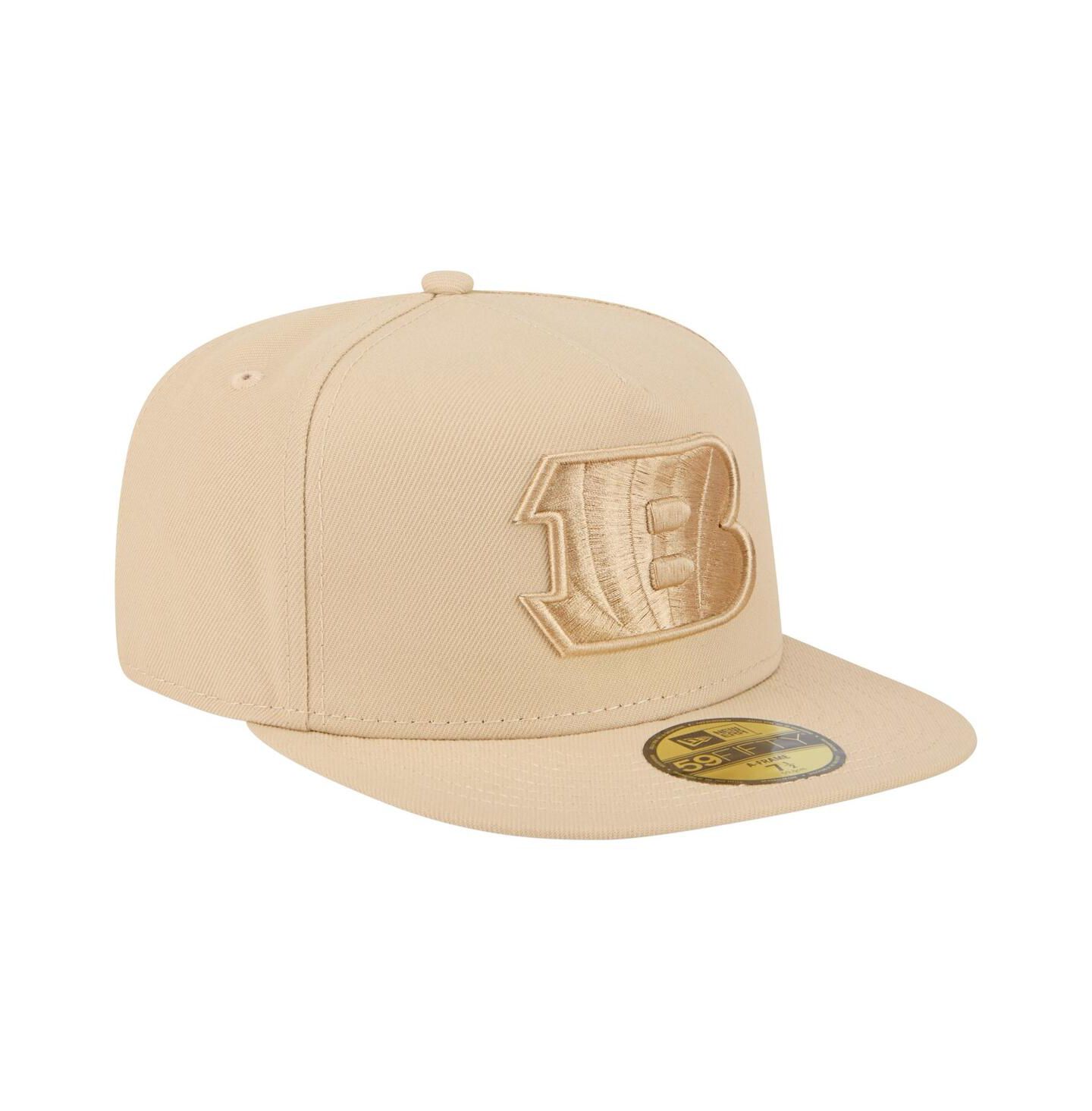 Мужские головные уборы New Era Light Beige Cincinnati Bengals Color Pack A-Frame 59FIFTY Fitted Hat — фото 4