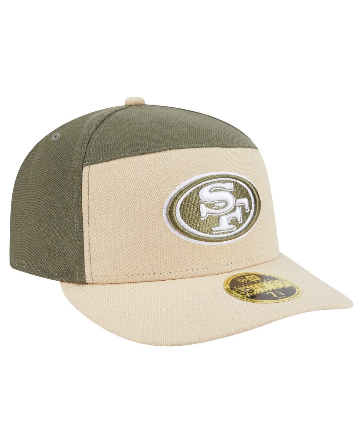 New Era Men'sâ Light Beige/olive San Francisco 49ers Two-tone Color Pack Split Panel 59fifty Fitted Hat In Green