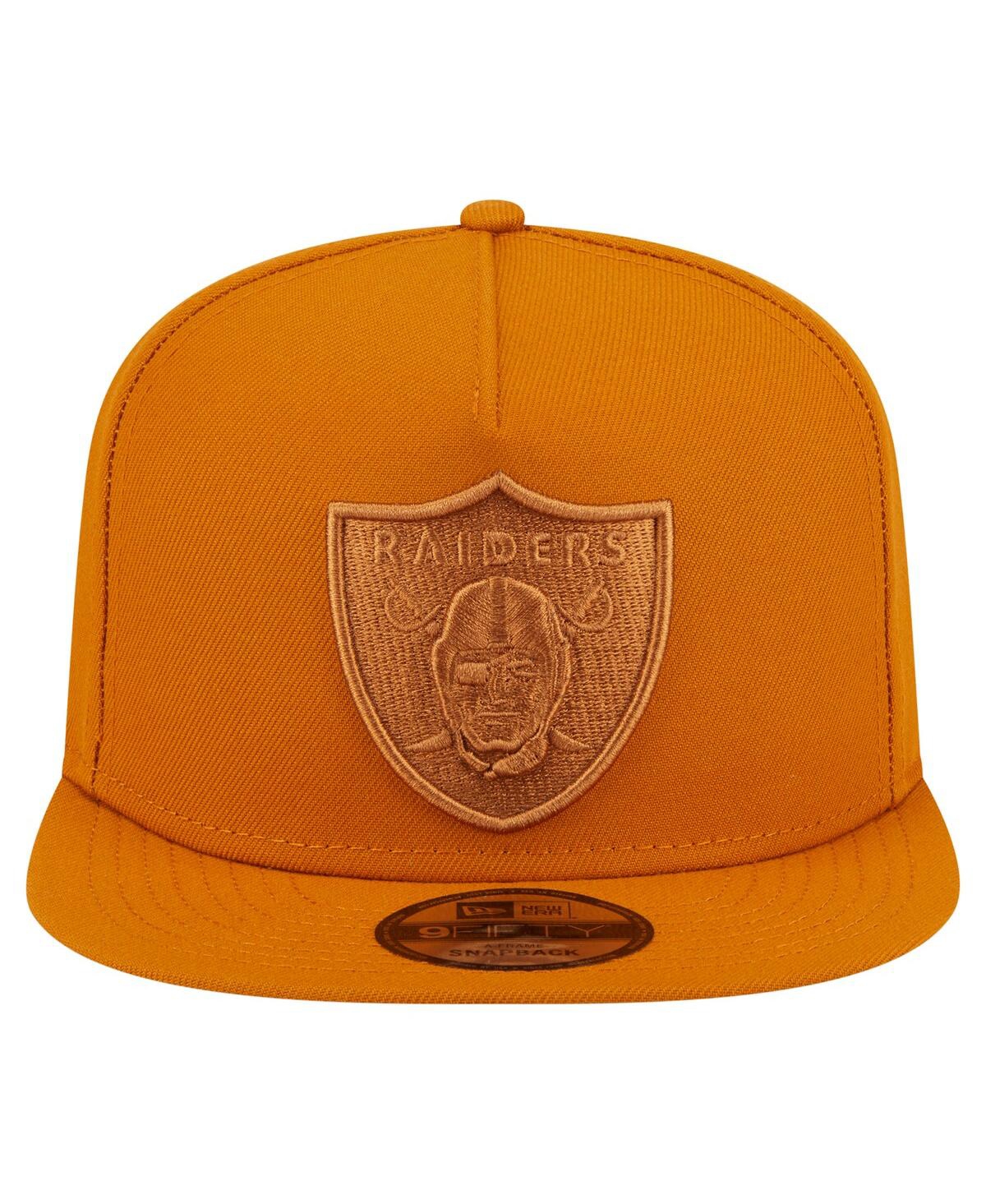 New Era Men'sâ Brown Las Vegas Raiders Color Pack A-frame 9fifty Snapback Hat In Orange
