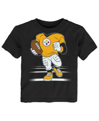 Outerstuff - Toddler Black Pittsburgh Steelers Game Fit T-Shirt