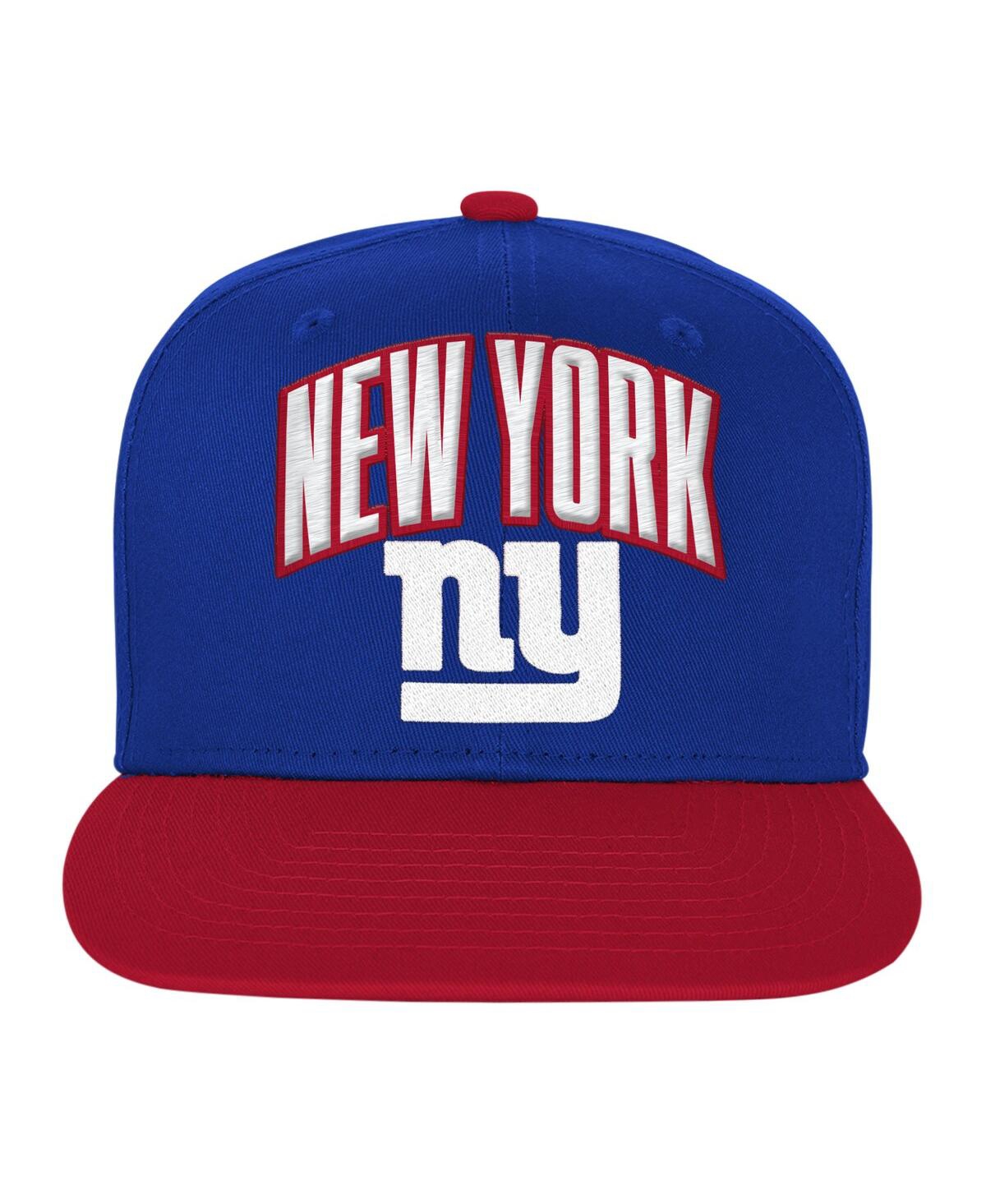 Outerstuff Big Boys And Girls Royal New York Giants Essentials Adjustable Hat In Blue
