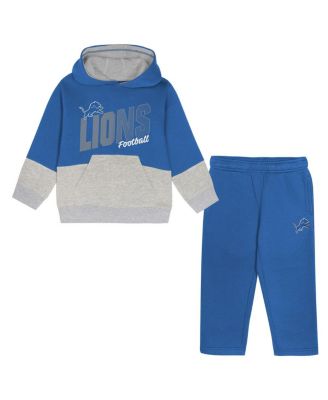 Outerstuff - Toddler Blue Detroit Lions Lineman Fleece Hoodie and Pants Set