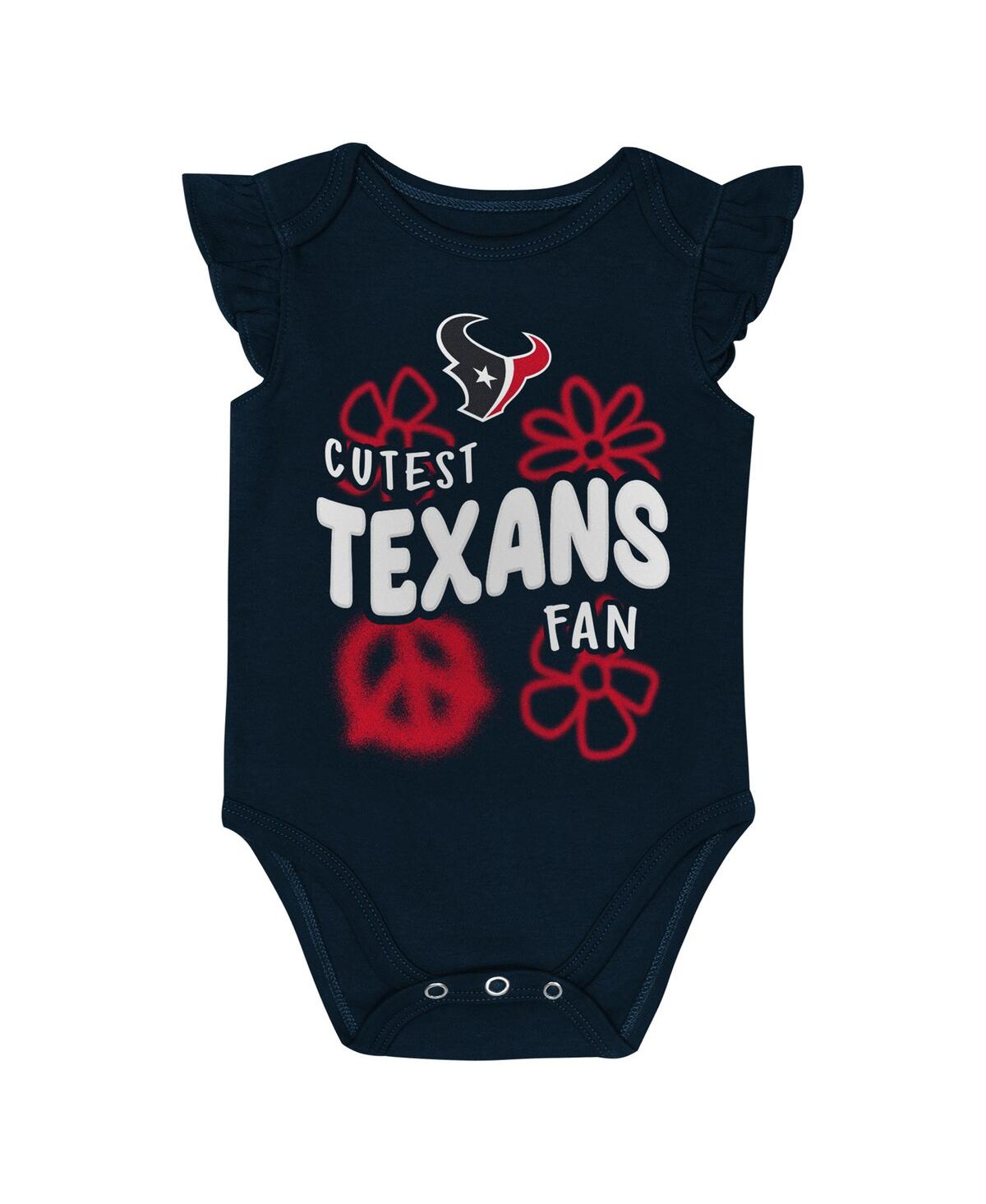 Outerstuff Baby Boys And Girls 2-piece Houston Texans The Sunshine Bodysuit Set In Multi