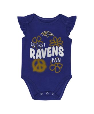 Baby Boys and Girls 2-Piece Baltimore Ravens The Sunshine Bodysuit Set