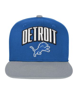 Big Boys and Girls Blue Detroit Lions Essentials Adjustable Hat