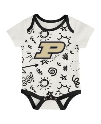 Baby Boys and Girls Purdue Boilermakers Three-Pack All Day Play Bodysuit Set