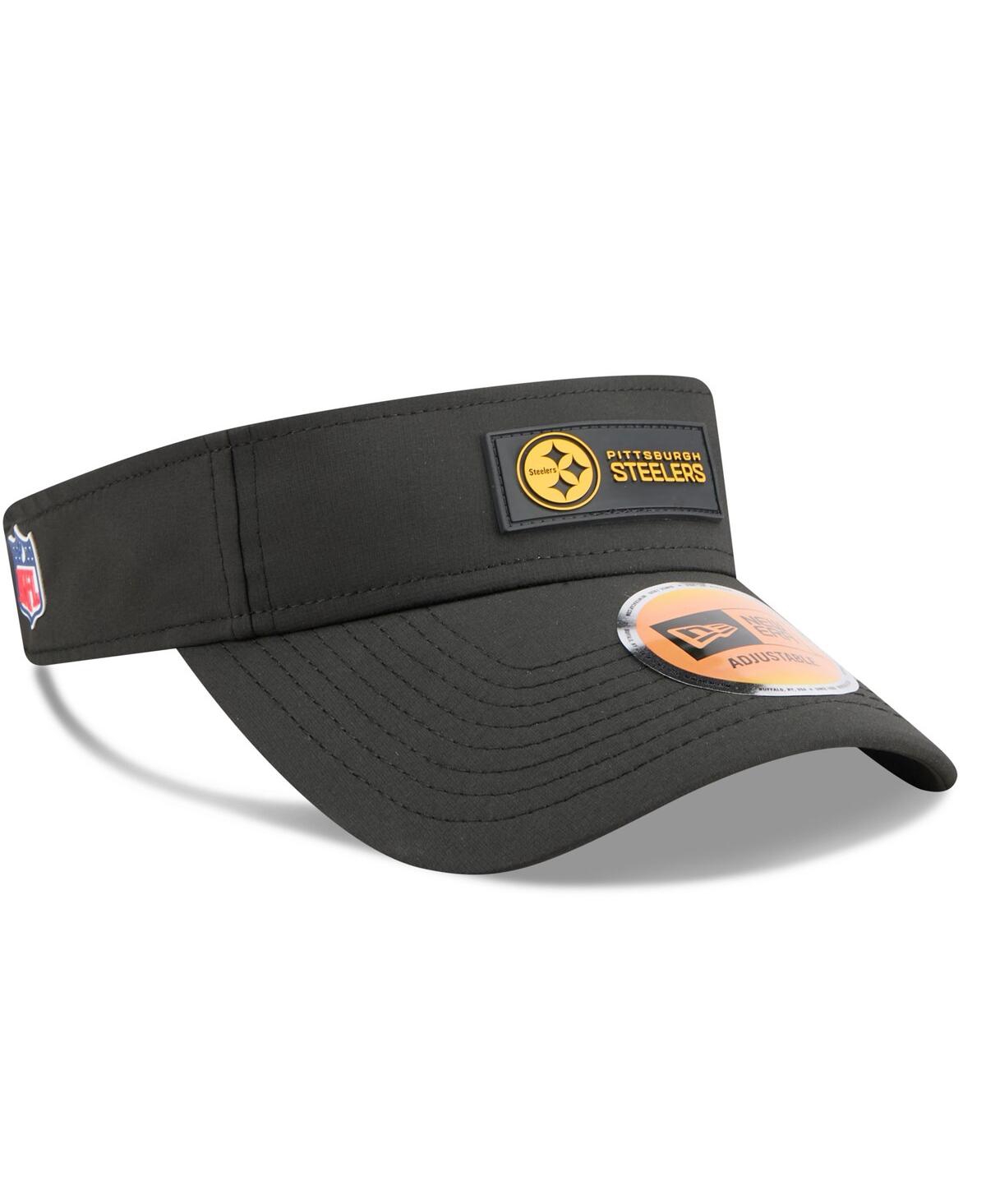 New Era Men's Black Pittsburgh Steelers 2025 Sideline Visor Hat In Black