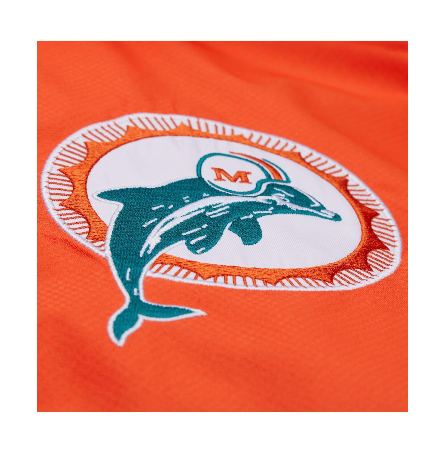 Мужская куртка Mitchell & Ness Orange/Aqua Miami Dolphins Tie Breaker Vintage Logo Lightweight Anorak Half-Zip Windbreaker — фото 5
