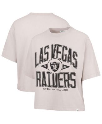 '47 Brand - Women's Natural Las Vegas Raiders Cropped Windthrow Ravine T-Shirt