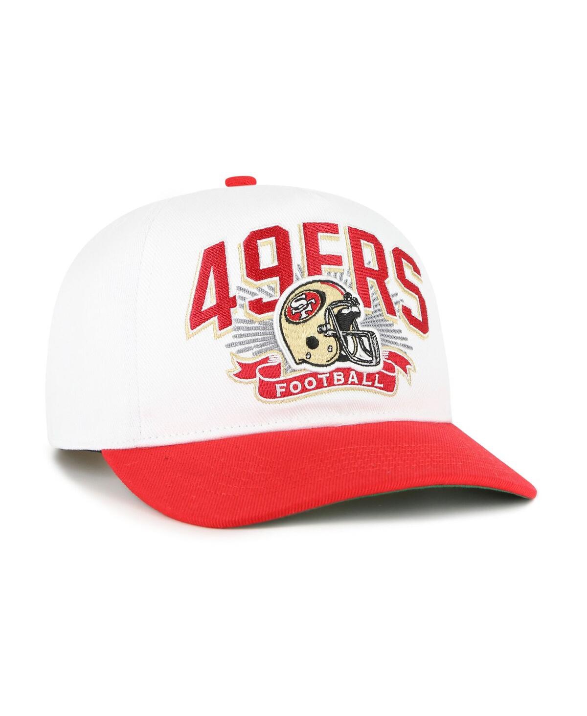 47 Brand Big Boys And Girlsâ White/scarlet San Francisco 49ers Prime Play Hitch Adjustable Hat In Multi
