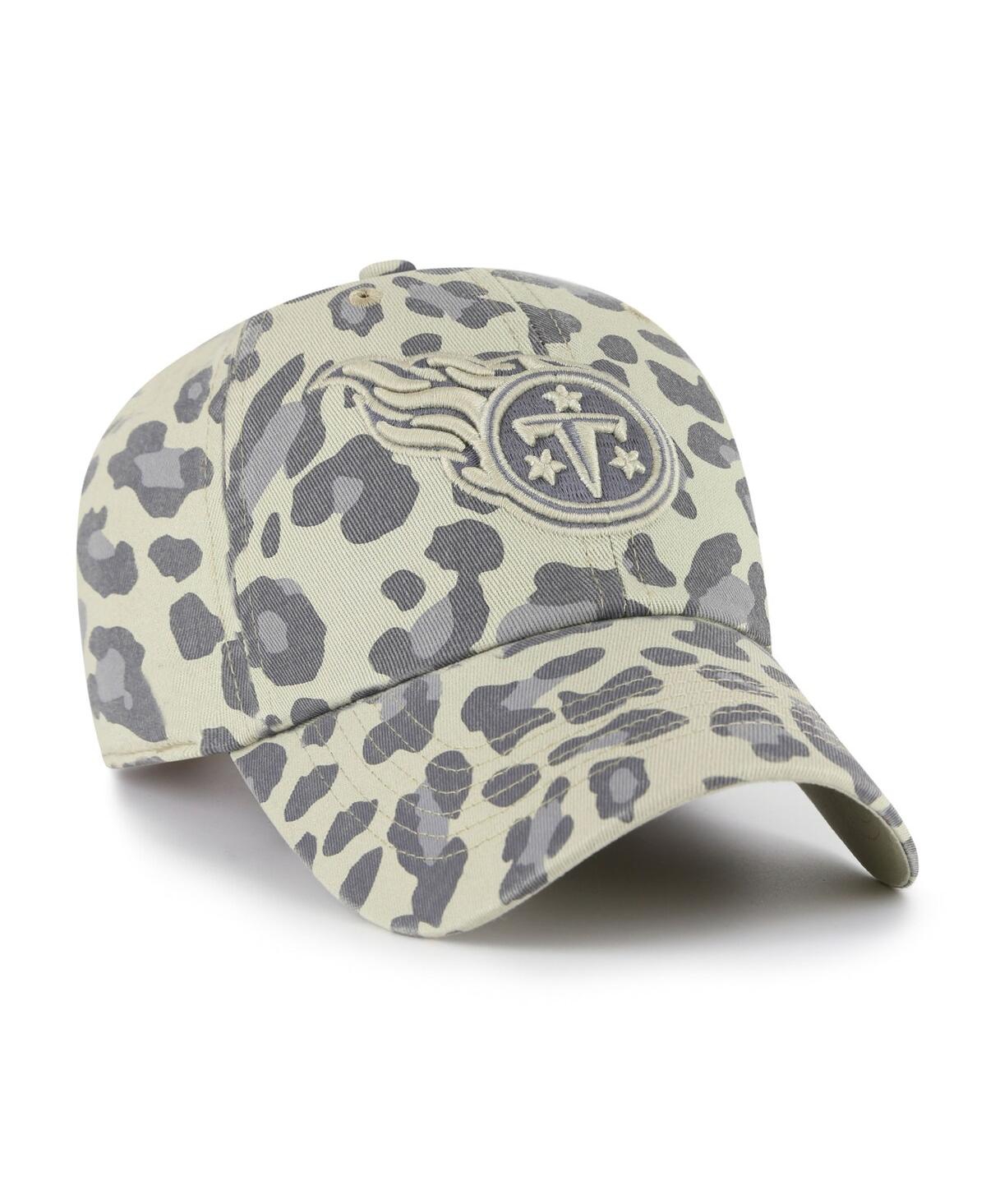 47 Brand Women's Gray Tennessee Titans Bagheera Clean Up Adjustable Hat In Animal Print