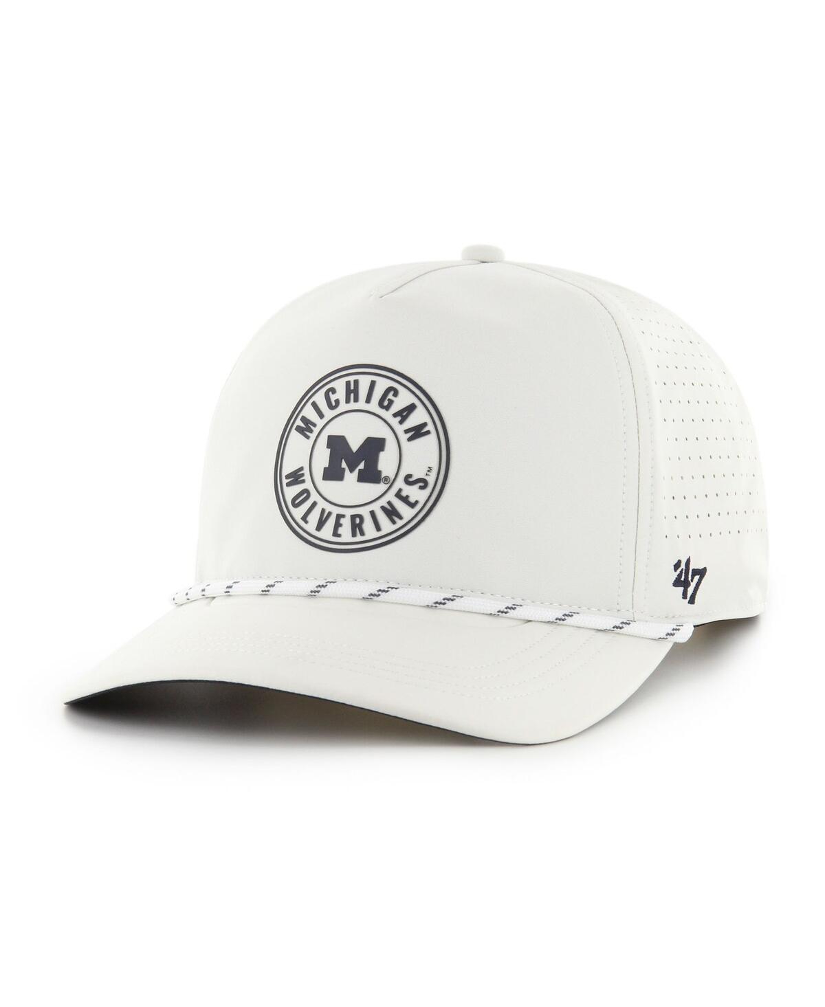 47 Brand Men's White Michigan Wolverines Forward Collection Loop Hitch Adjustable Hat In White