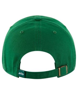 Big Boys and Girls&nbsp;Green New York Jets Logo Clean Up Adjustable Hat