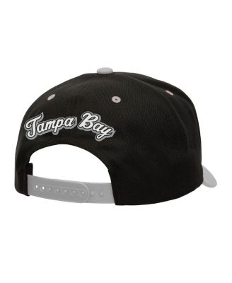 Men's Black/Gray Tampa Bay Lightning Backside Script Two-Tone Pro Crown Adjustable Hat