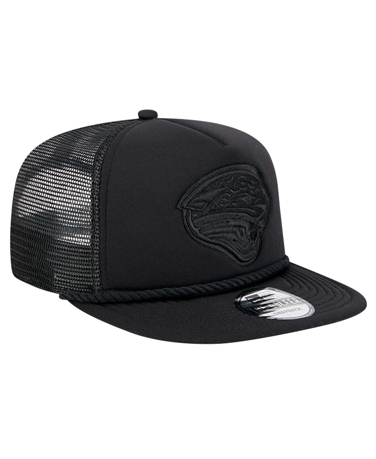 New Era Men'sâ Black Jacksonville Jaguars Active Tone Golfer Snapback Hat In Black
