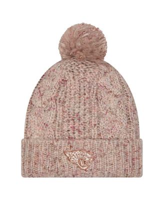 New Era - Women's Stone Jacksonville Jaguars Trendy Tone Cuffed With Pom Knit Hat