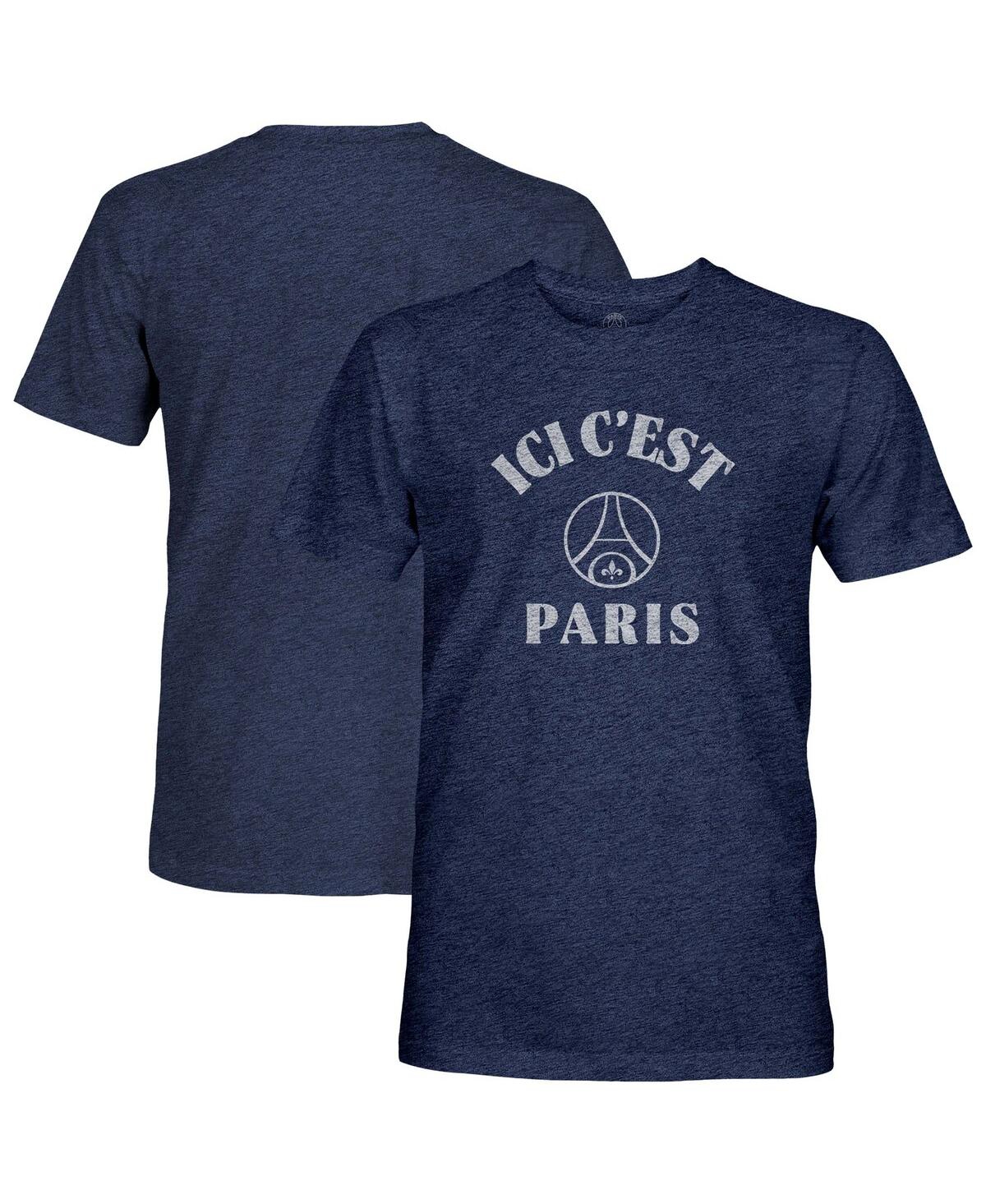 1863fc Men's Navy Paris Saint-germain Team Arch Vintage Tri-blend T-shirt In Blue