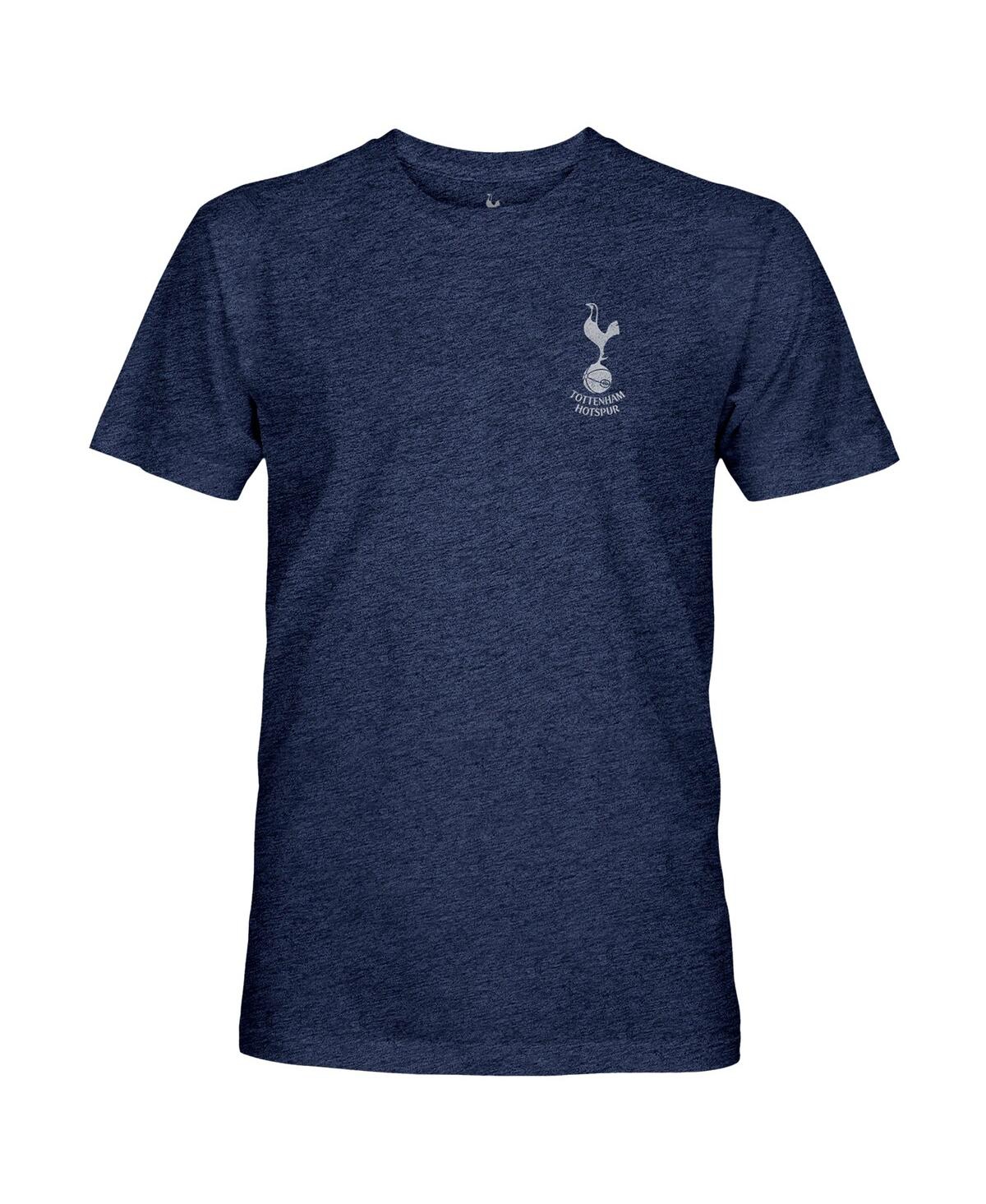 1863fc Men's Heather Navy Tottenham Hotspur Mono Crest Twisted Tri-blend Slub T-shirt In Blue