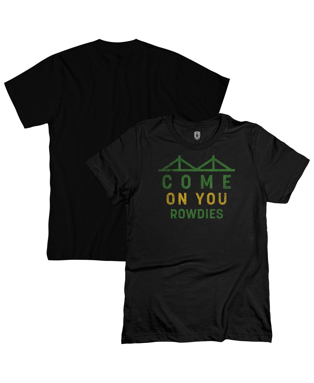 1863FC Men's Black Tampa Bay Rowdies Tapered Text T-Shirt