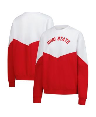 ZooZatz - Women's White Ohio State Buckeyes Bestie Oversized Pullover Sweatshirt