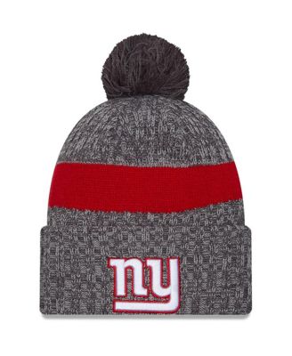 New Era - Men's Gray New York Giants 2023 Sideline Sport Cuffed Pom Knit Hat