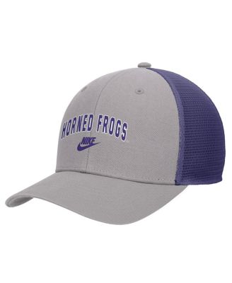 Men's Pewter TCU Horned Frogs Vintage Arch Rise Performance Trucker Adjustable Hat