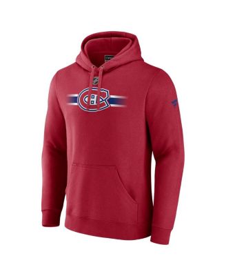 Men's Red Montreal Canadiens Authentic Pro Secondary Pullover Hoodie