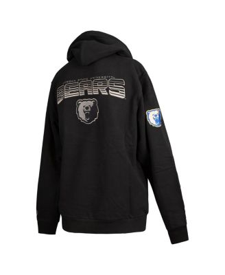 Men's Black Morgan State Bears Puff Print Sliced Pullover Hoodie