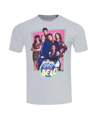 Men's Heather Gray Saved by the Bell Cast Photo T-Shirt