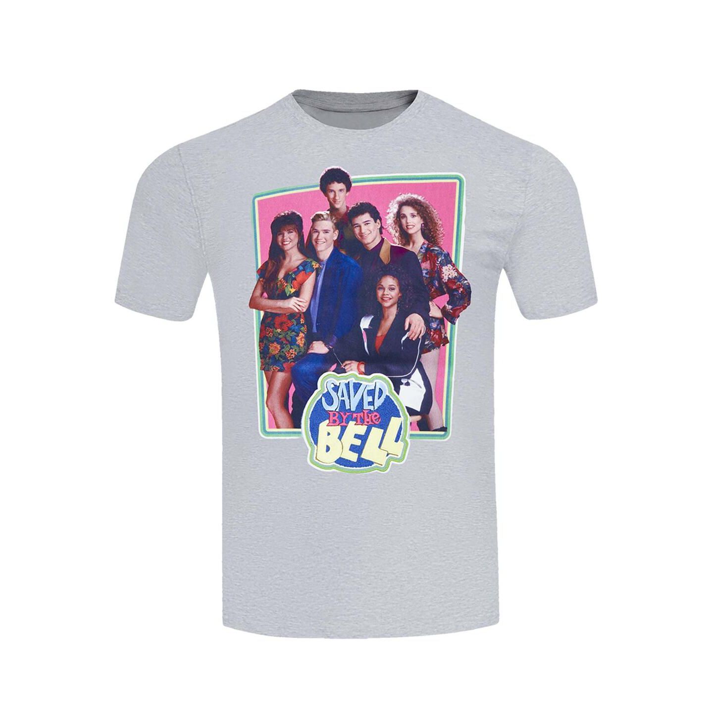 Мужская футболка Freeze Max Heather Gray Saved by the Bell Cast Photo — фото 3