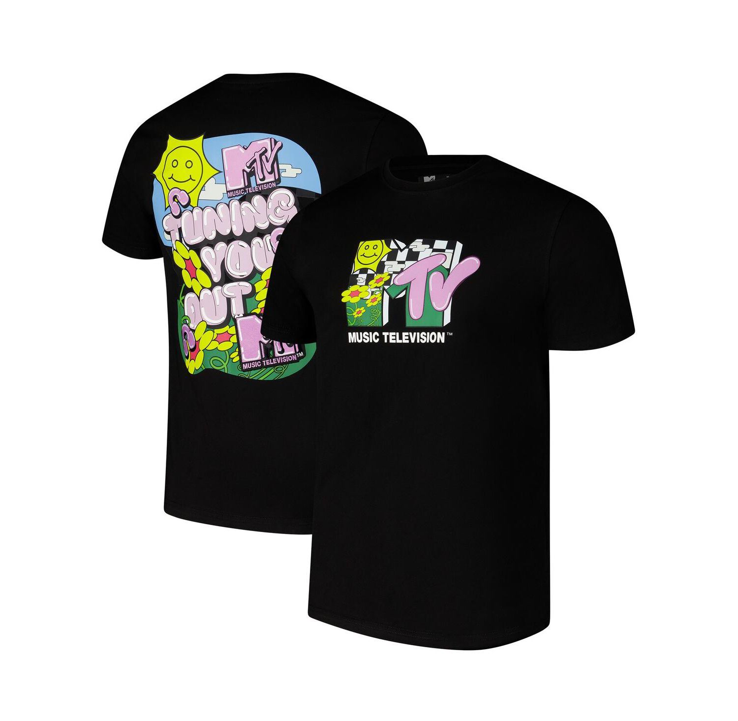 Men's Black MTV Tuning You Out T-Shirt