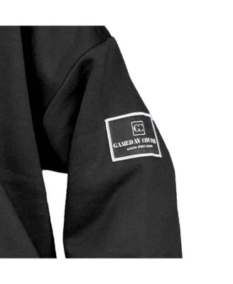 Women's Black Philadelphia Eagles Oversized Players Only Black Label Pullover Sweatshirt