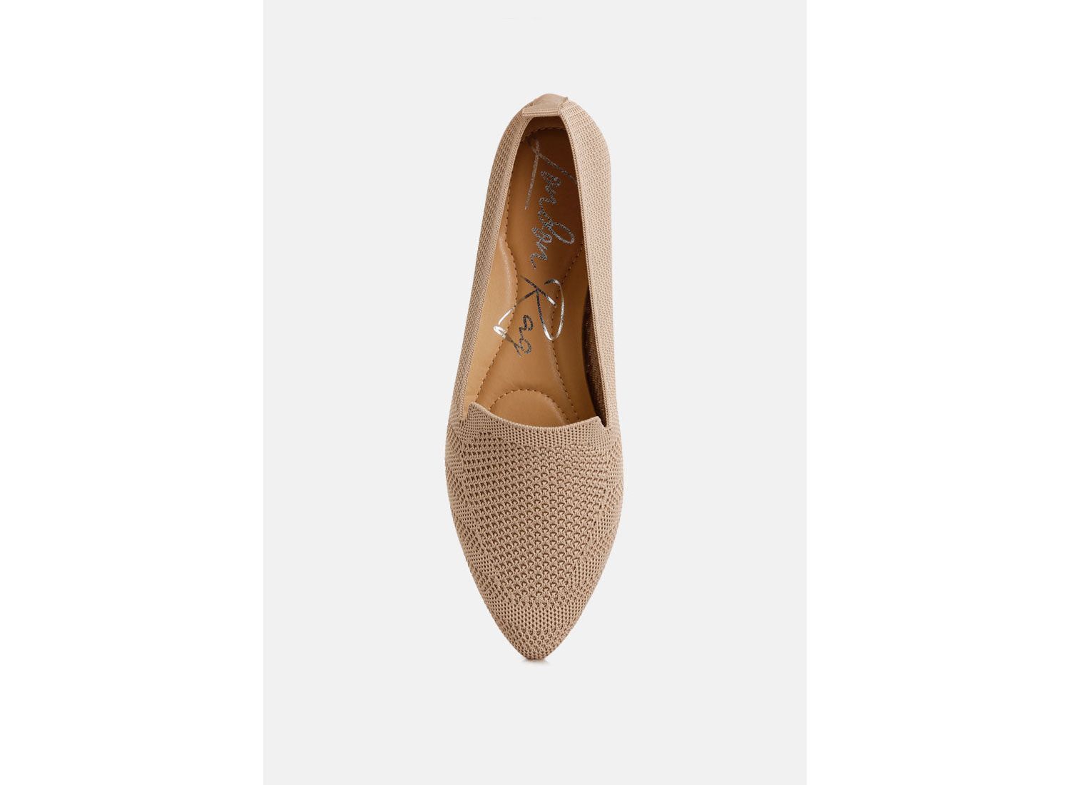 Womens Akili Knit Textile Solid Flats