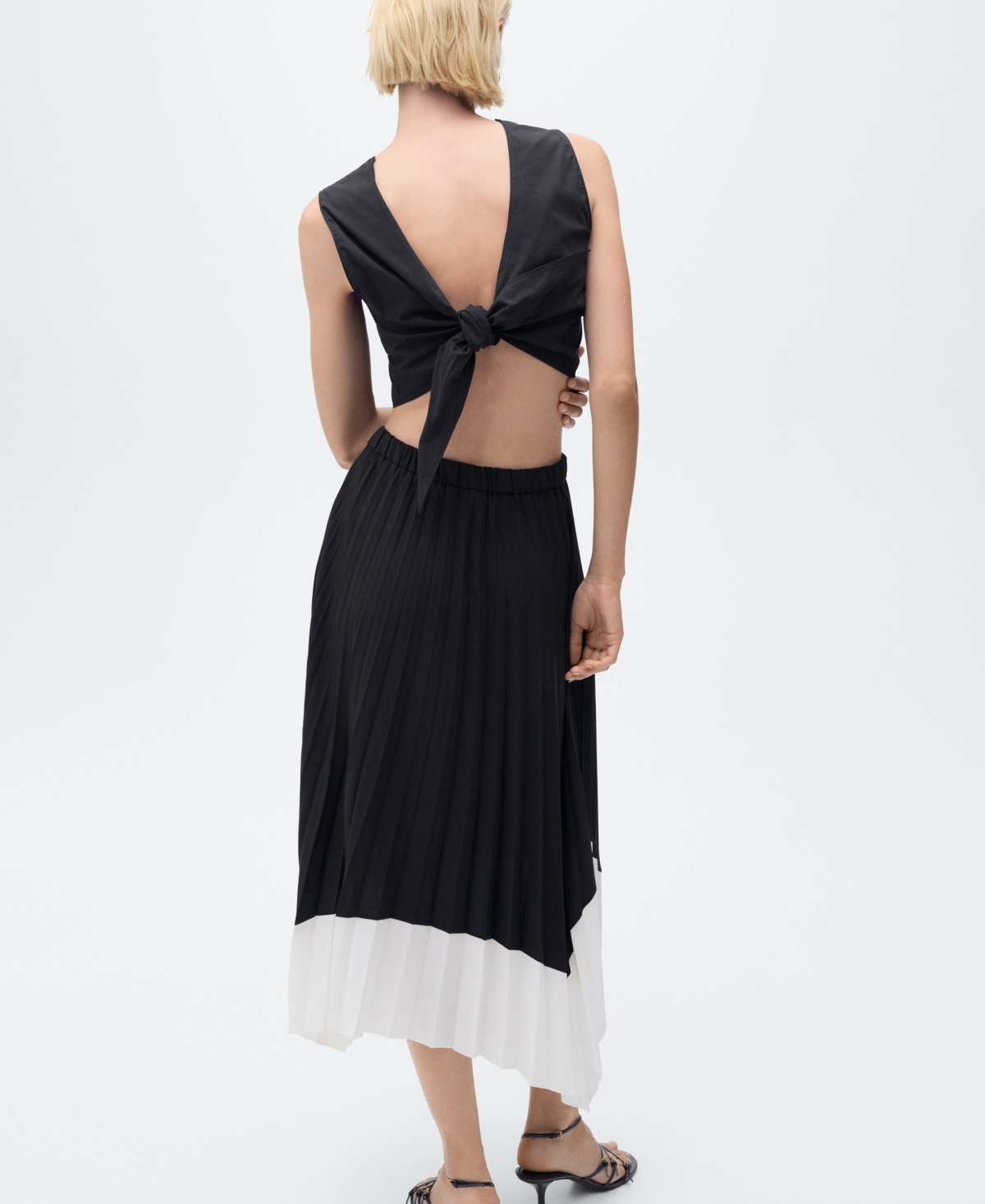 Mango Women's Pleated Asymmetric Skirt