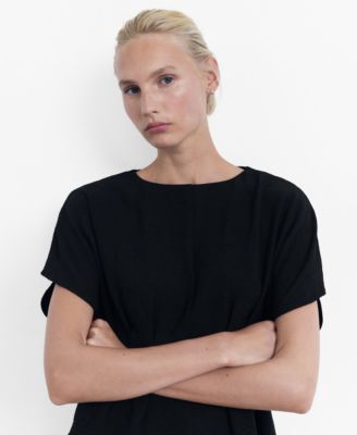 MANGO - Women's Fitted Peplum Blouse