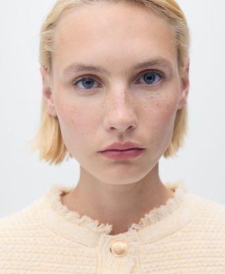 Women's Frayed Ends Knitted Cardigan