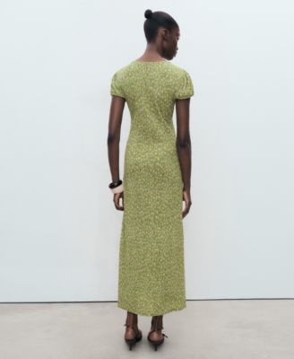 Women's Floral-Print Pleated Dress