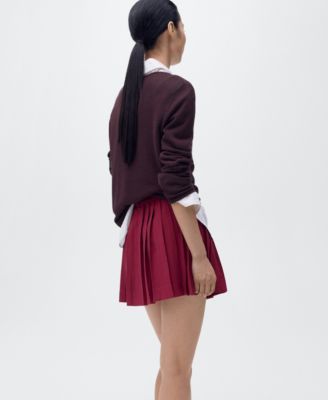 Women's Buckles Pleated Skirt